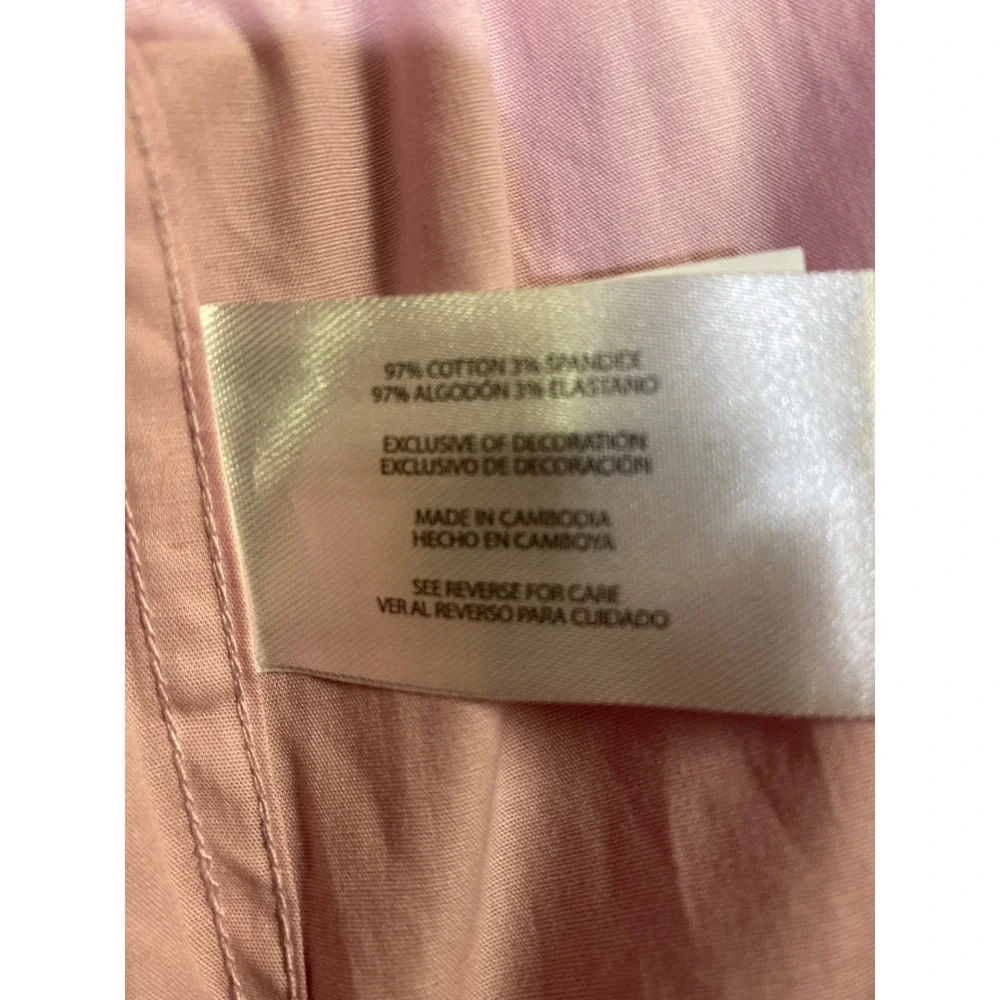 Banana Republic‎ Slim Fit Stretch Poplin Shirt Mens Large Pink Long Sleeve NWT